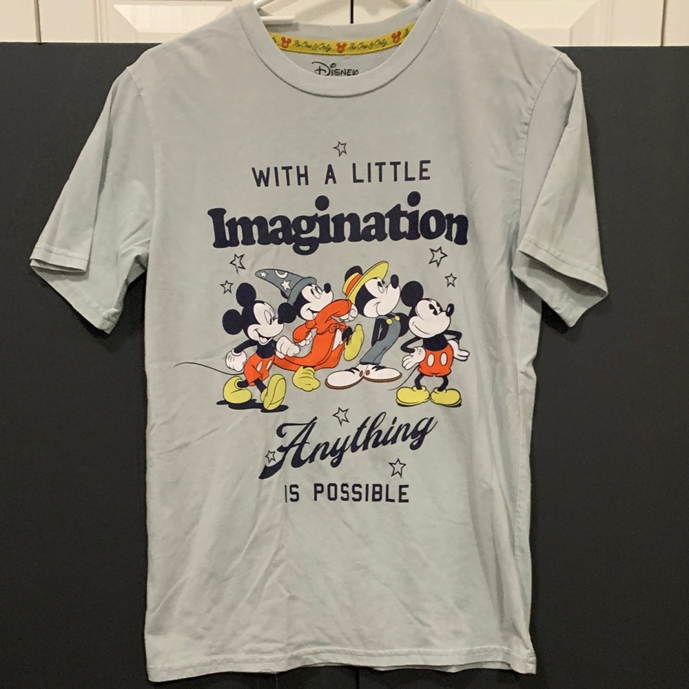 Disney Kids Mickey and Friends Light Gray T-Shirt Boy’s Size L 14/16